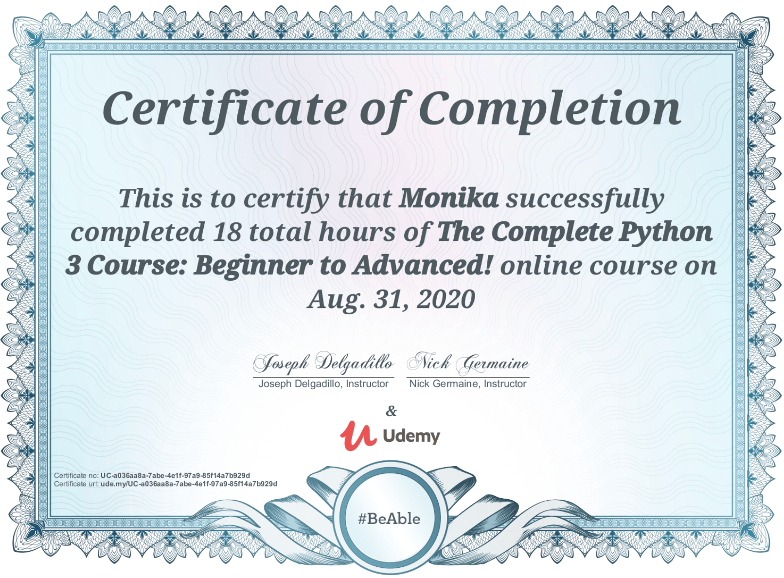 The complete Python Course